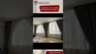 Completed curtain installation project in Qatar Branch! #curtainideas #interiordesign #blinds #home