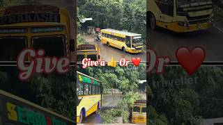 TNSTC yellow bus uphill and downhill #drivingskills sharp curve ghat road