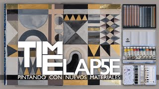 Timelapse. Pintando y experimentando con nuevos materiales en uno de mis sketchbooks. En español.