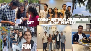 Exams + bestfriend birthday celebration + surprise gift❤️| pura din bahar | a day in my college life