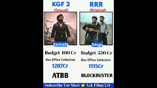 RRR Vs Kgf Chapter 2 Box Office Comparison #shorts #rrr #kgfchapter2 #shortvideo #youtubeshorts