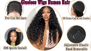 Glueless Wig Human Hair Review & Tutorial Beginner Friendly!