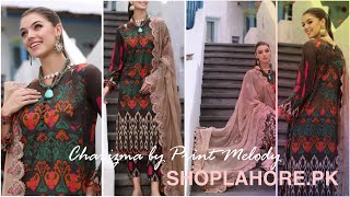 Charizma print melody NEW ARRIVALS 2pcs unstitched luxury lawn collection