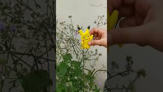 Clay Pokémon Climbs a Flowering Tree 🌸 #shorts #shortsfeed #shortsviral #clay #nature #flower