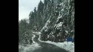 MURREE Pakistan  ROAD VIEW IN Snowfall   M M E World..