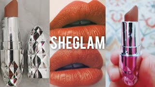 SHEGLAM STARLIGHT Velvet Lipstick with Gold Glitter | Matte Lipstick Shein