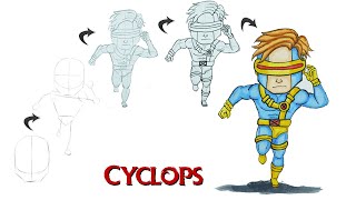 Drawing Cyclops !!! How To Draw Cyclops from X Men