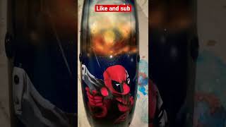 Deadpool airbrushed on a Harley Davidson!