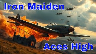 Iron Maiden - Aces High w/ AI Computer Generated Images Taken from Lyrics w/ Churchill's speech