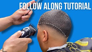 FOLLOW ALONG DROP/MID FADE HAIRCUT TUTORIAL | STEP BY STEP