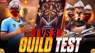 HARDEST GUILD TEST FF | FREE FIRE LIVE CUSTOM ROOM GIVEAWAY | FREE FIRE LIVE GUILD TESTING #class