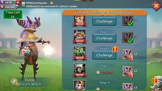 Lords mobile limited challenge: saving dreams stage 4 Auto | Dream witch stage 4 | Eloise stage 4