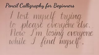 Calligraphy with Pencil | Hand Writing with pencil | Inspirational