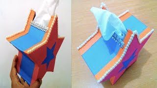 How TO Make Star Shape Tissue Box,