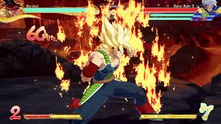 DBFZ S3.5 Bardock sparking ki blast corner loop 88 hits solo TOD