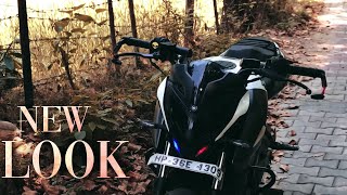 Ns200 modified 😵| watch before installing LED light and modifying your visor | New Look of my bike