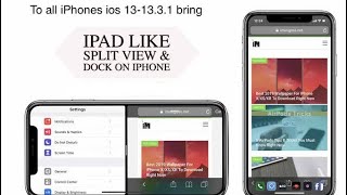 Bring ios 13 ipad split screen and slide over view using jailbreak uncover And checkra1n  ios 13