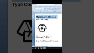 Martial arts Uniform 🥋 Symbol in MS Word  #viral #microsoftwordtutorial #msword #roblox #msoffice