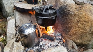 Campfire Cooking - Meatballs and a Fry Up