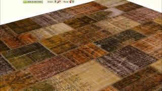 Over-dyed Anatolian Patchwork Rug by Kilim.com