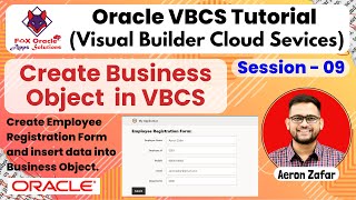 9. Create Business Object in VBVS | Insert data into business object in VBCS | VBCS tutorial