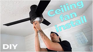 Installing A Modern Fan // DIY #itsahunter #homeimprovement