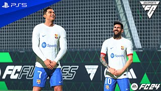 FC 24 | Barcelona vs. Soccer Aid - Ft. Ronaldo, Messi, Pele - VOLTA Full Match | PS5™ [FullHD]