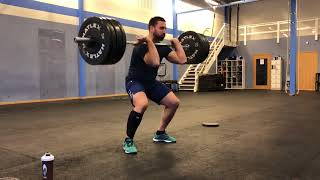 30 front squats (100 kg) for time