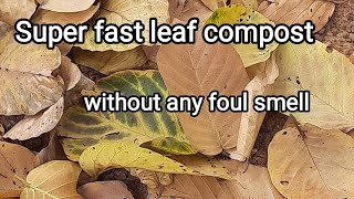 Quick and easy method of making leaf compost without smell