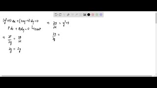 Determine whether or not each of the given equations is exact; solve those that are exact. (y^…