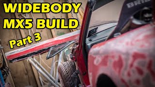 Widebody Miata Build. Part 3: Wrapping up the bodywork.