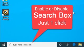 how to show search bar in taskbar windows 7/8/10 । Enable or Disable Search Box