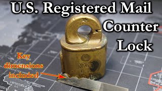 141) USPS Counter Lock Picked & Key Dimensions