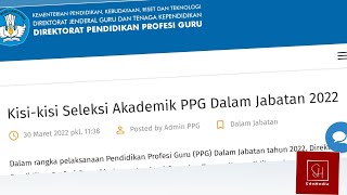 Kisi-kisi Seleksi Akademik PPG 2022 (Pretest)