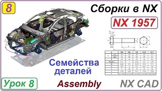 Сборки в NX. Семейства деталей. Урок 8