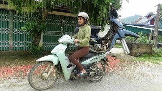 Repairing a severely damaged farmer's motorbike, genius girl