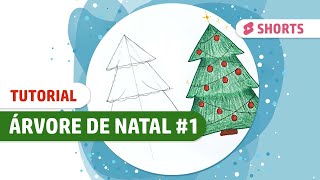 Tutorial: Árvore de Natal - Desenho Simples | Laryssa Moura #shorts