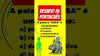 DESAFIO DE PORTUGUÊS  #letraG #letraJ #concursos #sujeitosimples #sujeito #Gabarito C