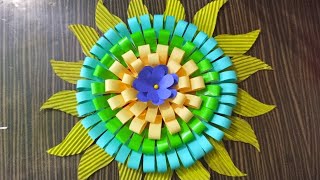 Diy Cardboard Wall hanging Design || Diware me lagane wala flower 🌹🌹🌹 || Guldasta Design