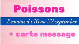 Poissons semaine du 16 au 22 septembre