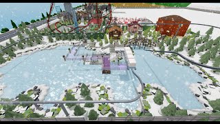 Building My Winter Wonderland Part 3 - The Frozen Lake | Theme Park Tycoon 2 | TPT2 | Roblox