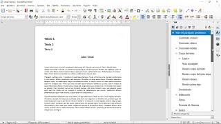 Libre Office Writer (17): stili di paragrafo e stili di carattere