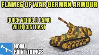 Super Quick Camo - Contrast on Flames of War Vehicles! [How I Paint Things]