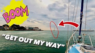 Poole Harbour FERRY Almost CRASHES Into 40FT SAILBOAT  | Sailing Meraki Ep.76