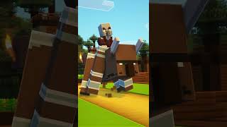 Minecraft But Iron Golem Defends Village! #shorts