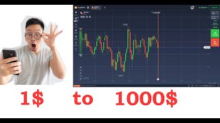 SHOCKING profit after turning 1$ into 1000$ with binary option trading on IQ option #binaryoptions