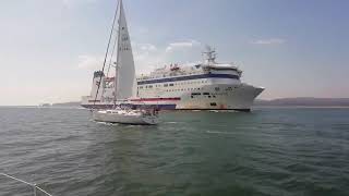 Departing Poole Harbour entrance to Old Harry Rocks