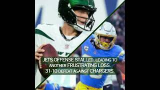 JETS again STALLed|31-10 defeat against CHARGERS|#shorts#nfl