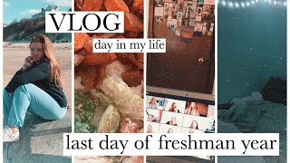 VLOG: last day of freshman year (taking finals, planning content, new books)