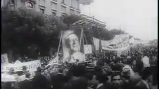 1943 Parade and celebration in Santiago as Chile joins the United Nations